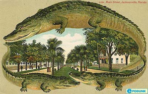 old postcard image of Jacksonville, Florida